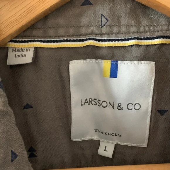 Men's green/gray Short Sleeve Shirt - Picture 2 of 6